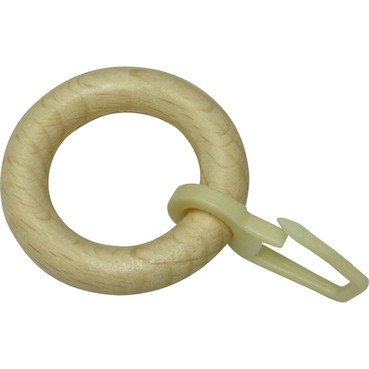 Ringe Holz m. Haken natur 11 mm