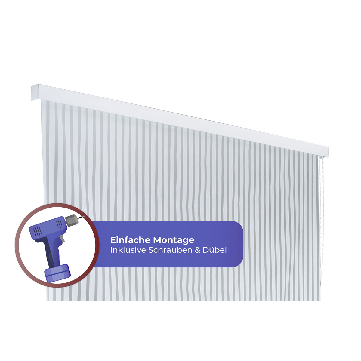 Wenko  Duschrollo 128 x 240 cm schnelltrocknendes Rollo für Dusche und Badewanne Bild 6