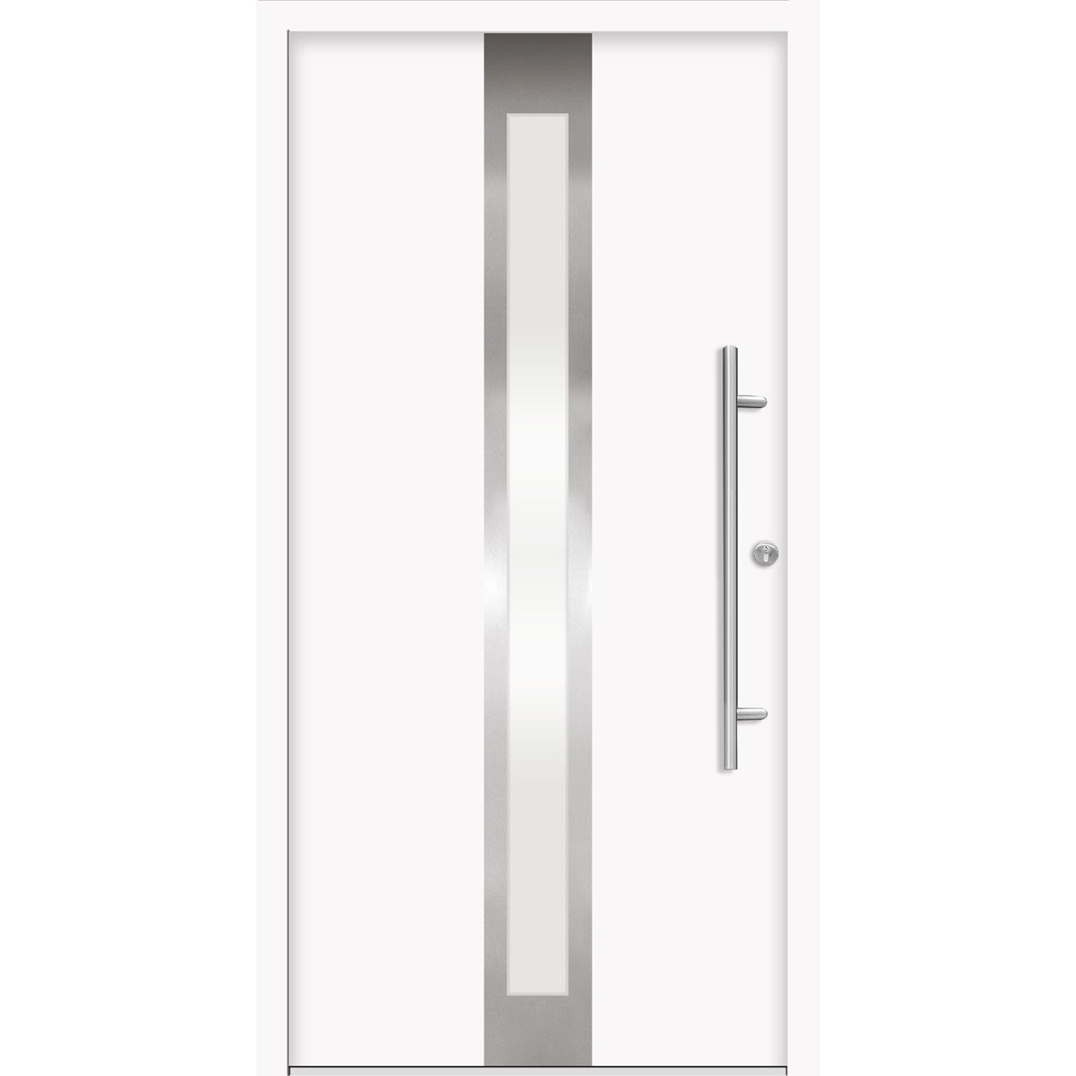 SplenDoor  Premium-Haustür Passivedoor Stockholm energiesparend weiss 110 x 210 cm rechts