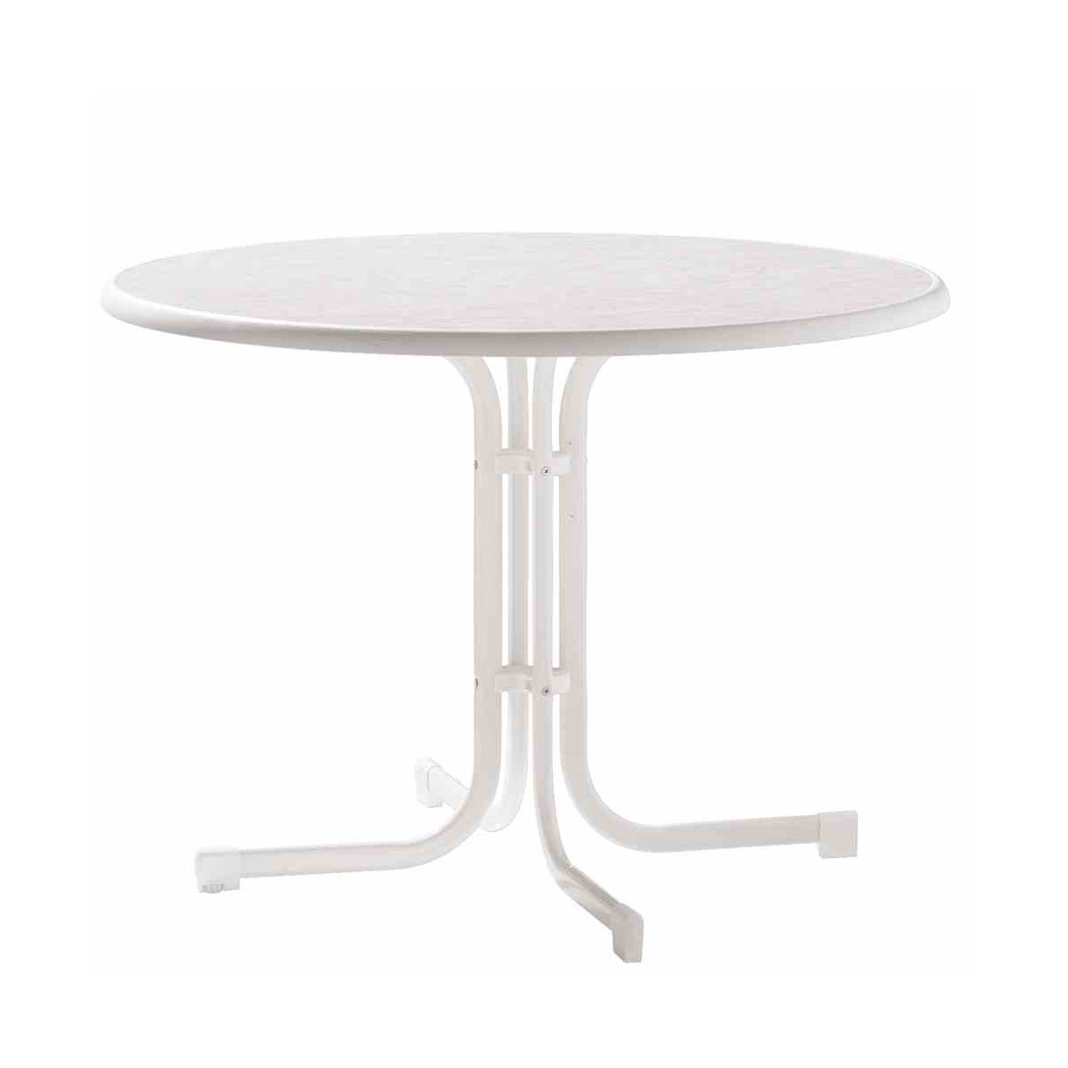 Gartentisch Durchmesser 100 x 72 cm weiß