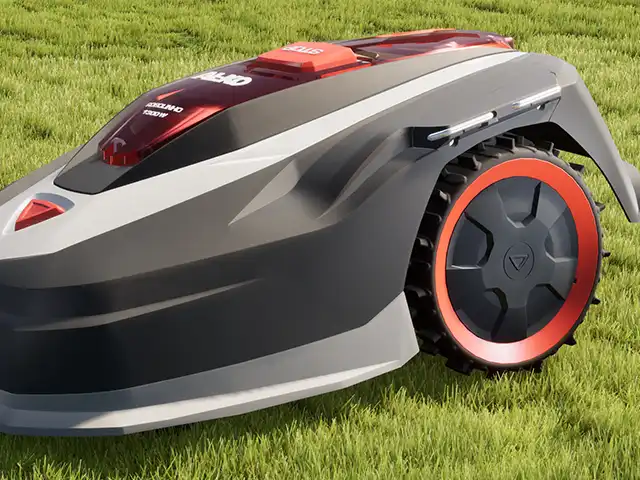 Mähroboter von der Seite