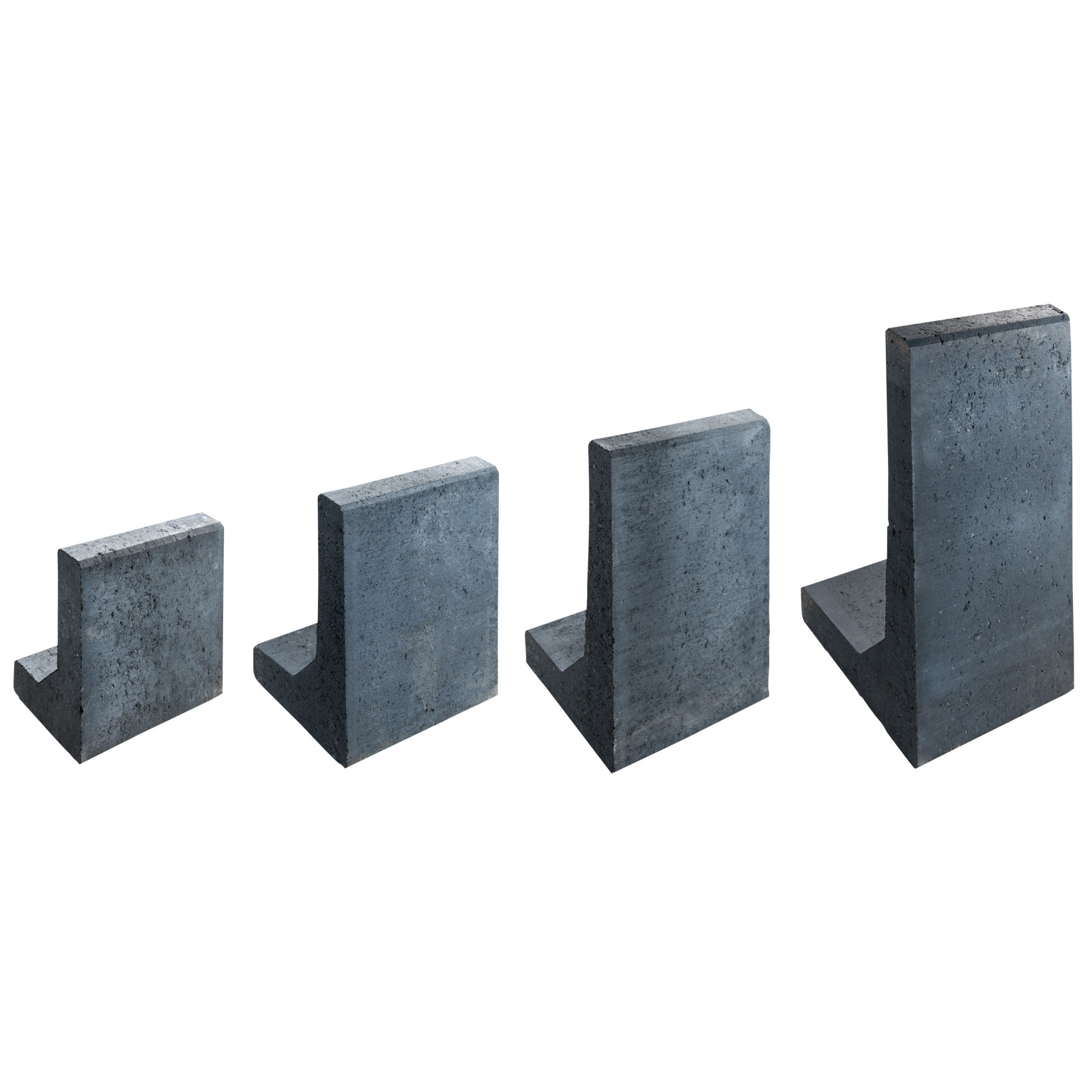 Lusit  Mini L-Stein Anthrazit mit Fase 30 x 20 x 40 x 6 cm