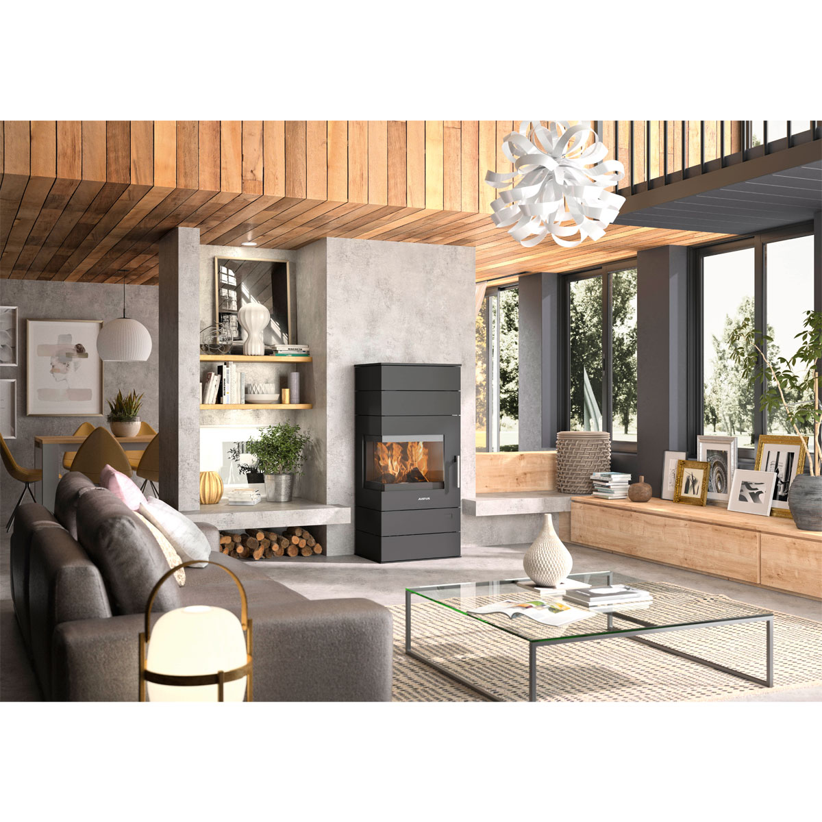 Kaminofen Voga W+ Stahl schwarz Bild 2