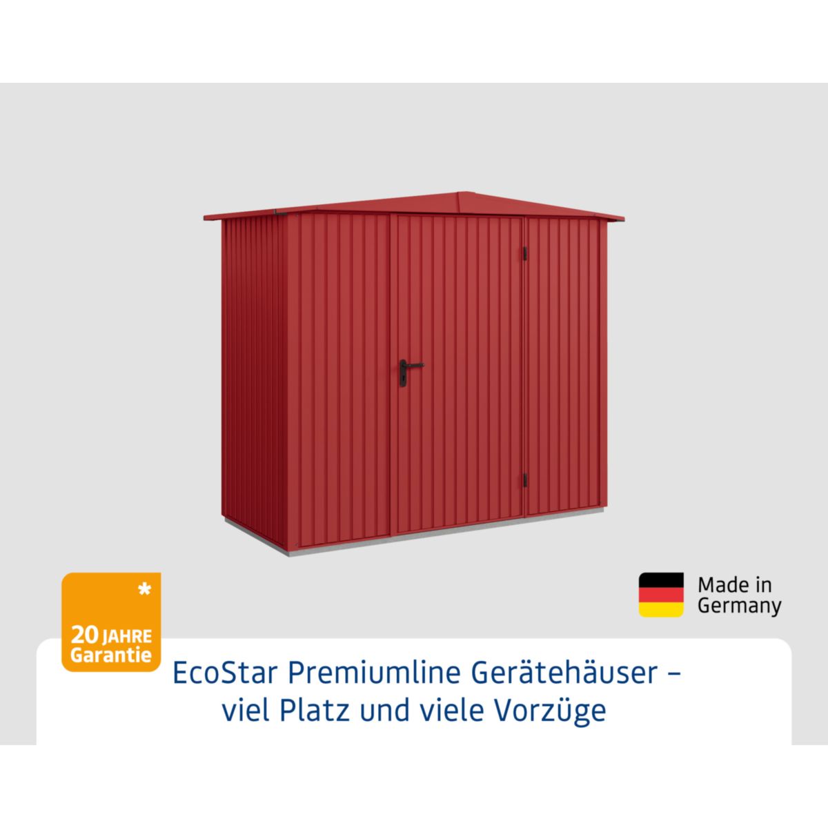 EcoStar  Gerätehaus Trend-STyp 1RAL3004 1 flg Bild 3