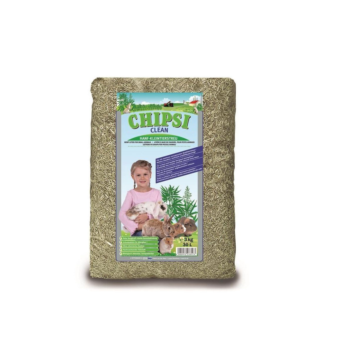 Chipsi Hanf-Einstreu Clean 30 L
