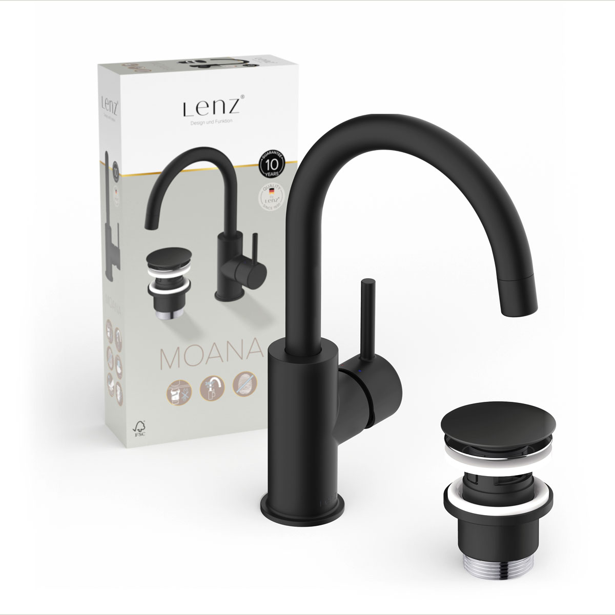 LENZ Waschtischarmatur Moana Easy-Clean Matt Bild 1