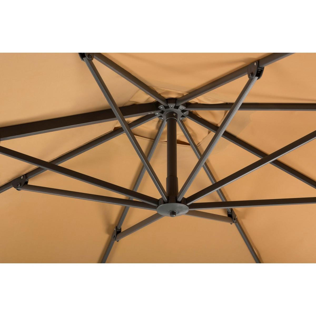 Schneider Schirme Ampelschirm Rhodos Twist 300 x 300 cm Bordeaux Bild 6