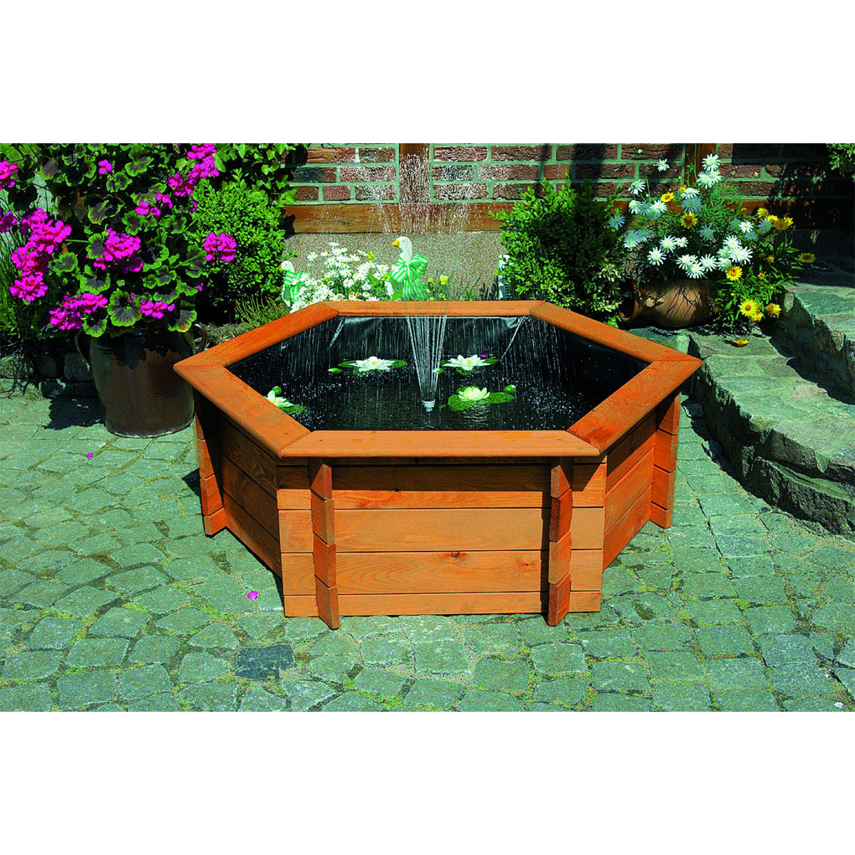 Promadino Sechseck-Hochteich 100 cm Bild 1