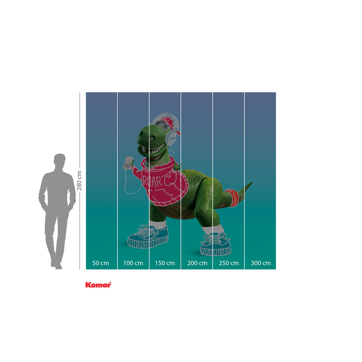 Komar  Vlies Fototapete Toy Story Roar 300x280 cm Bild 3