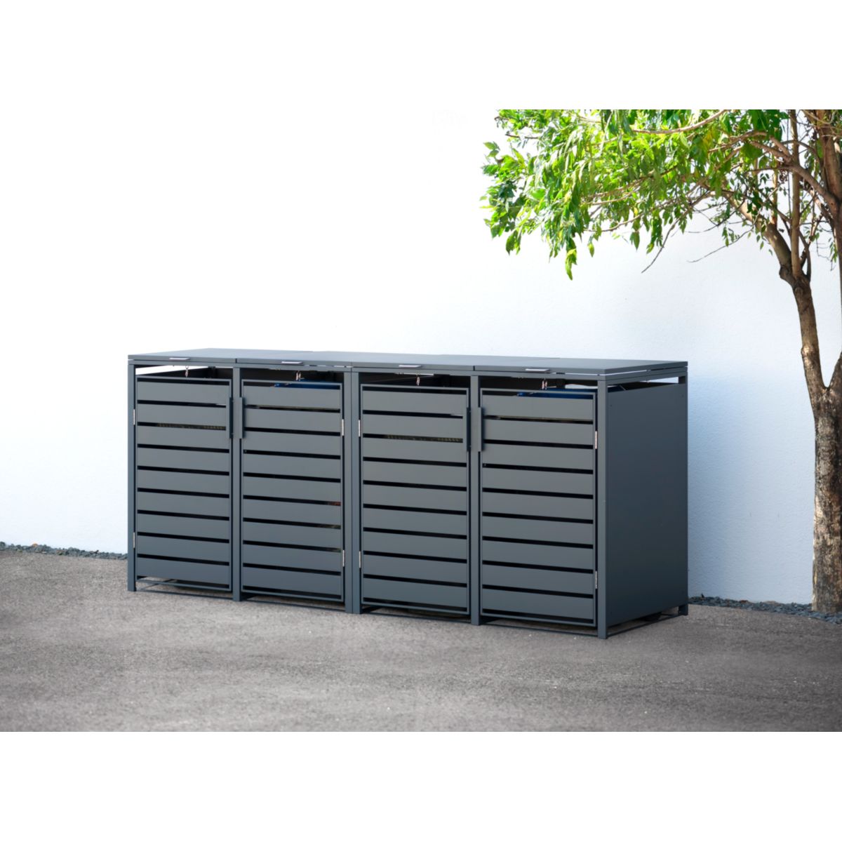 Westmann Mülltonnenbox Kubus 4x 240 L 80x264x116 cm Bild 2