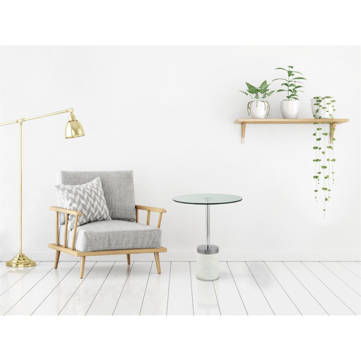 Beistelltisch Lana 125 silber weiss Bild 3