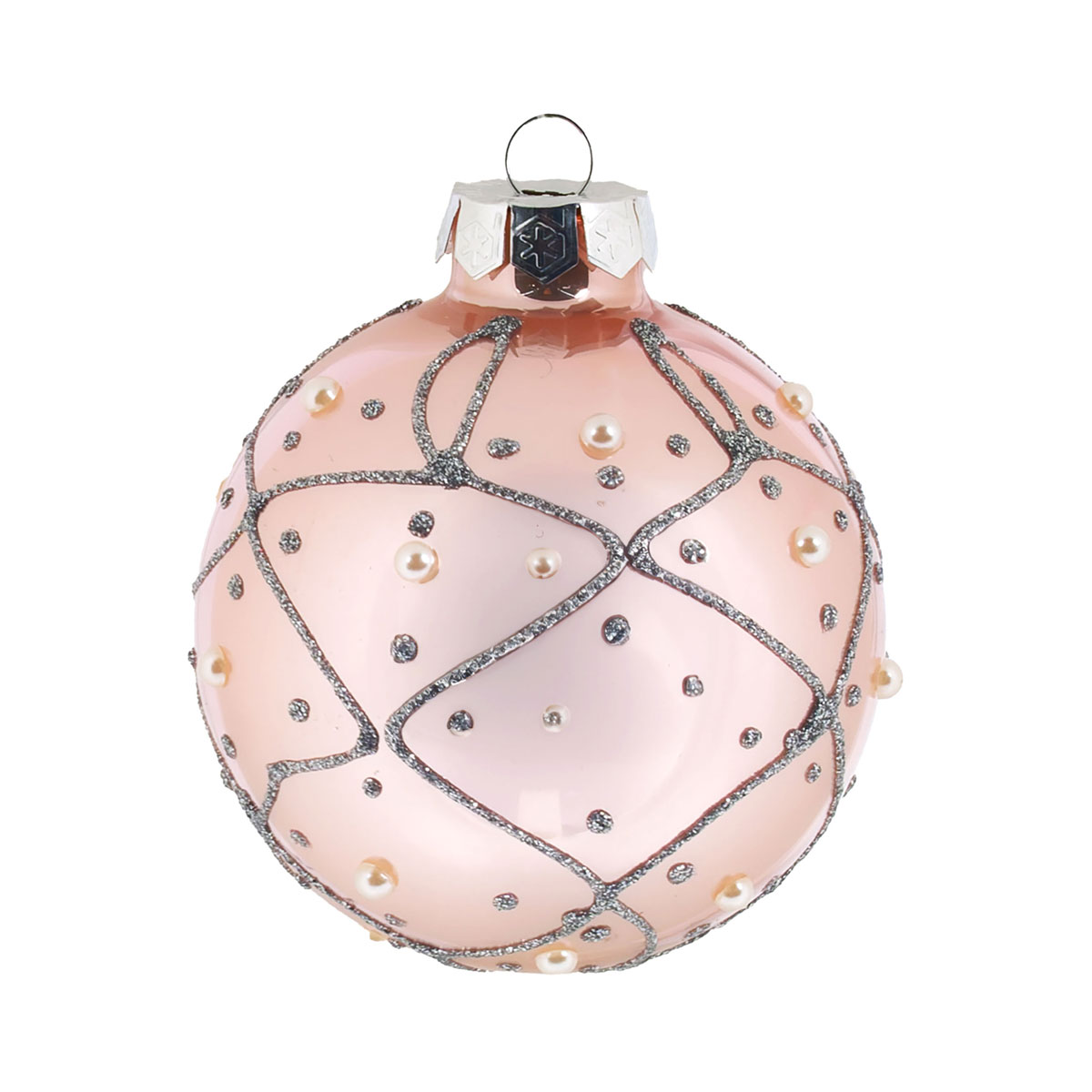 Ambientis Dekorierte Kugel Rosa-glänzend Bild 1