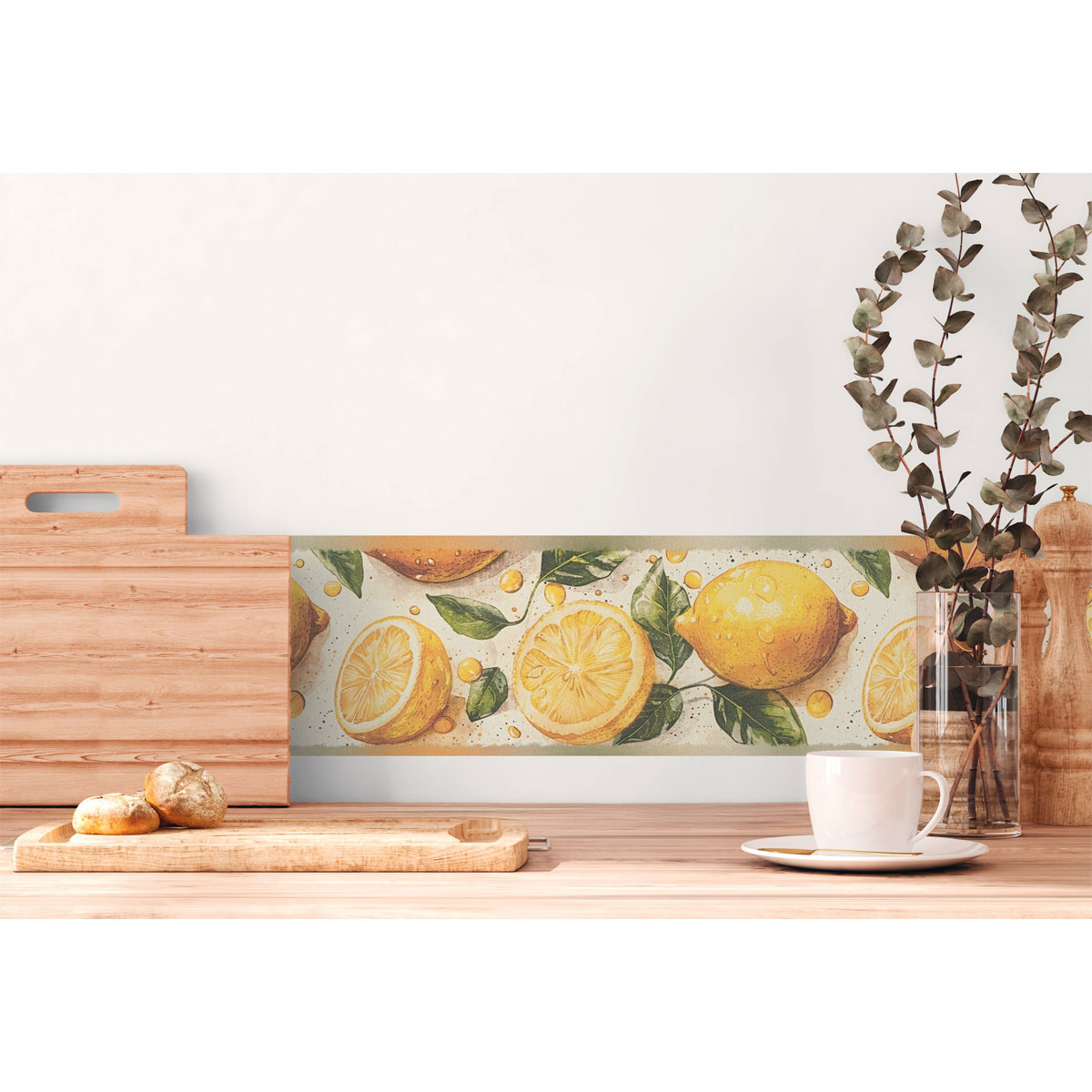 AS Creation Selbstklebende Bordüre 5 x 0,13 m, Muster: Zitronen