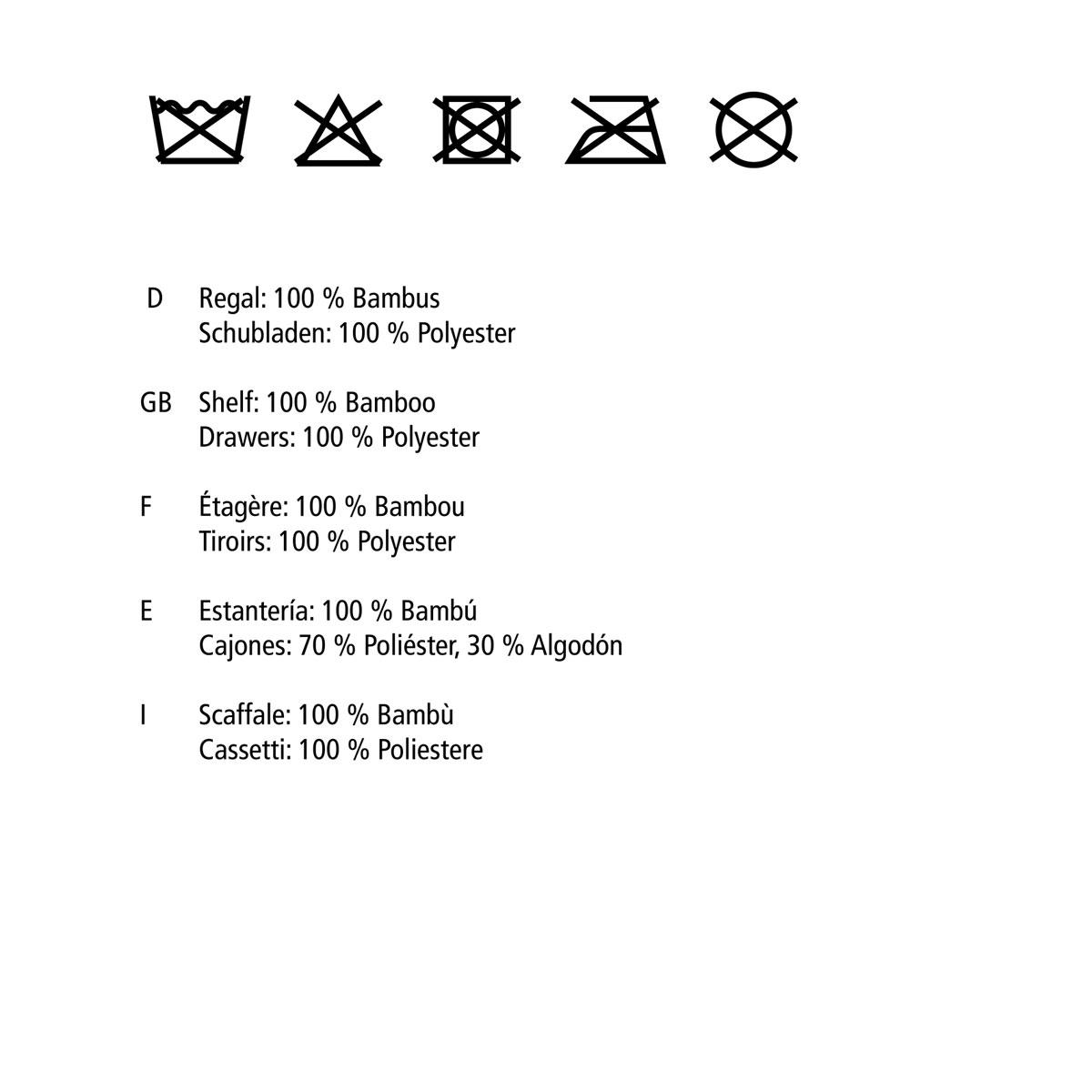 Wenko  Haushaltswagen mit 3 Schubladen Bahari aus Bambus Wäschewagen aus Bambus Bild 9