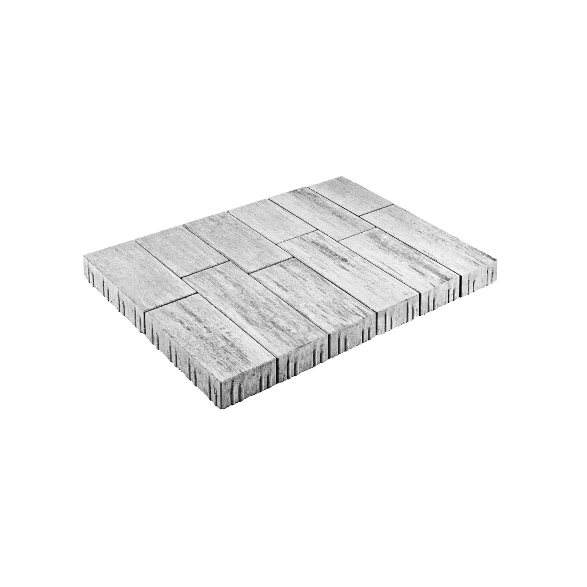 Lusit  Gestaltungspflaster Crescendo Pro-Tec weiß-anthrazit-melange 3 Formate Bild 1