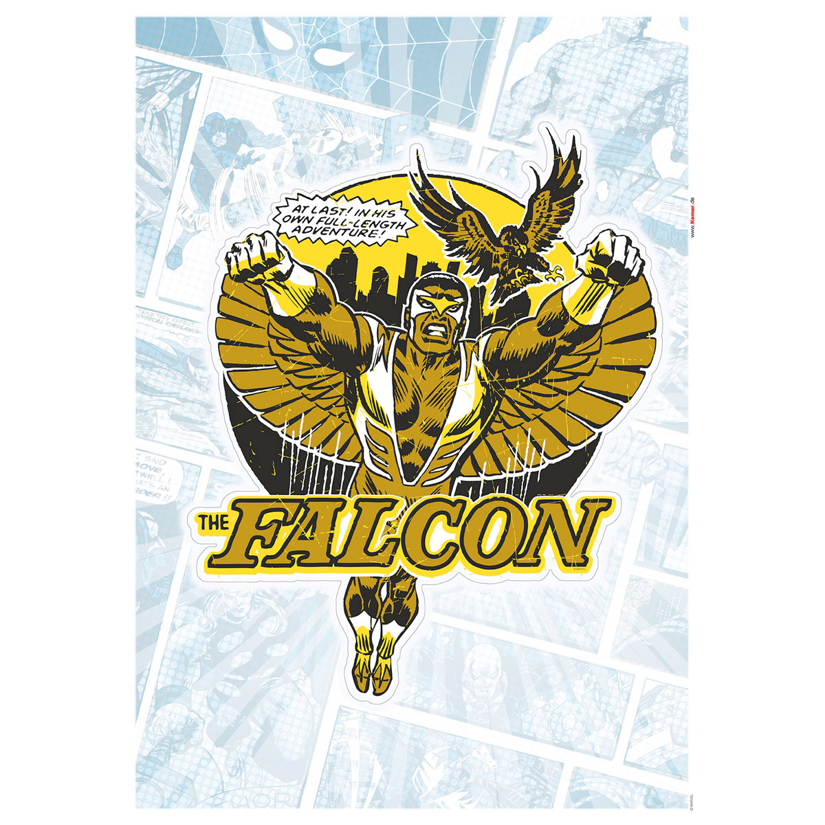 Komar  Wandtattoo Falcon Gold Comic Classic 50x70 cm Bild 2