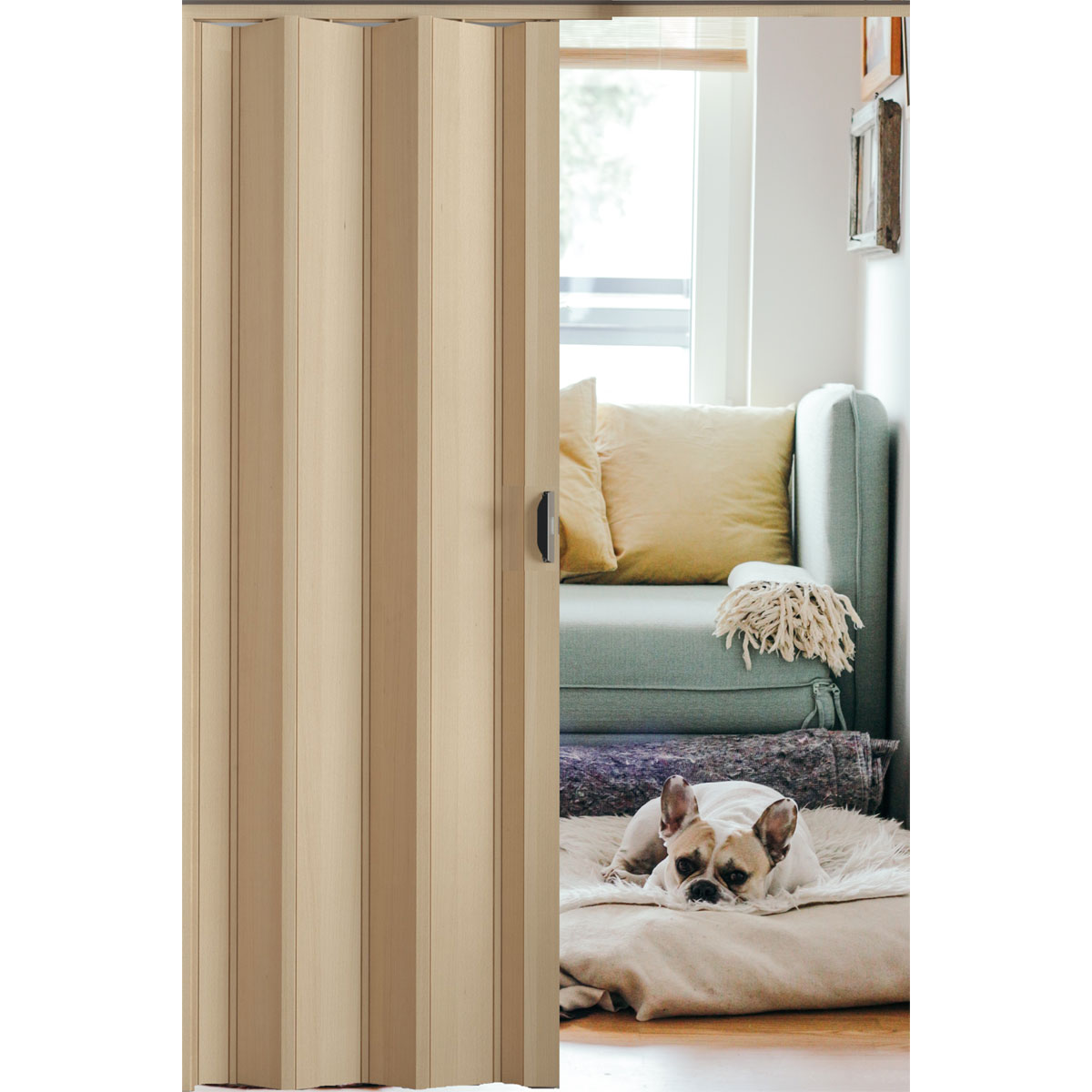 FORTE Kunststoff-Falttür Luciana B 88,5 x H 202 cm Esche holz 3 D Bild 3