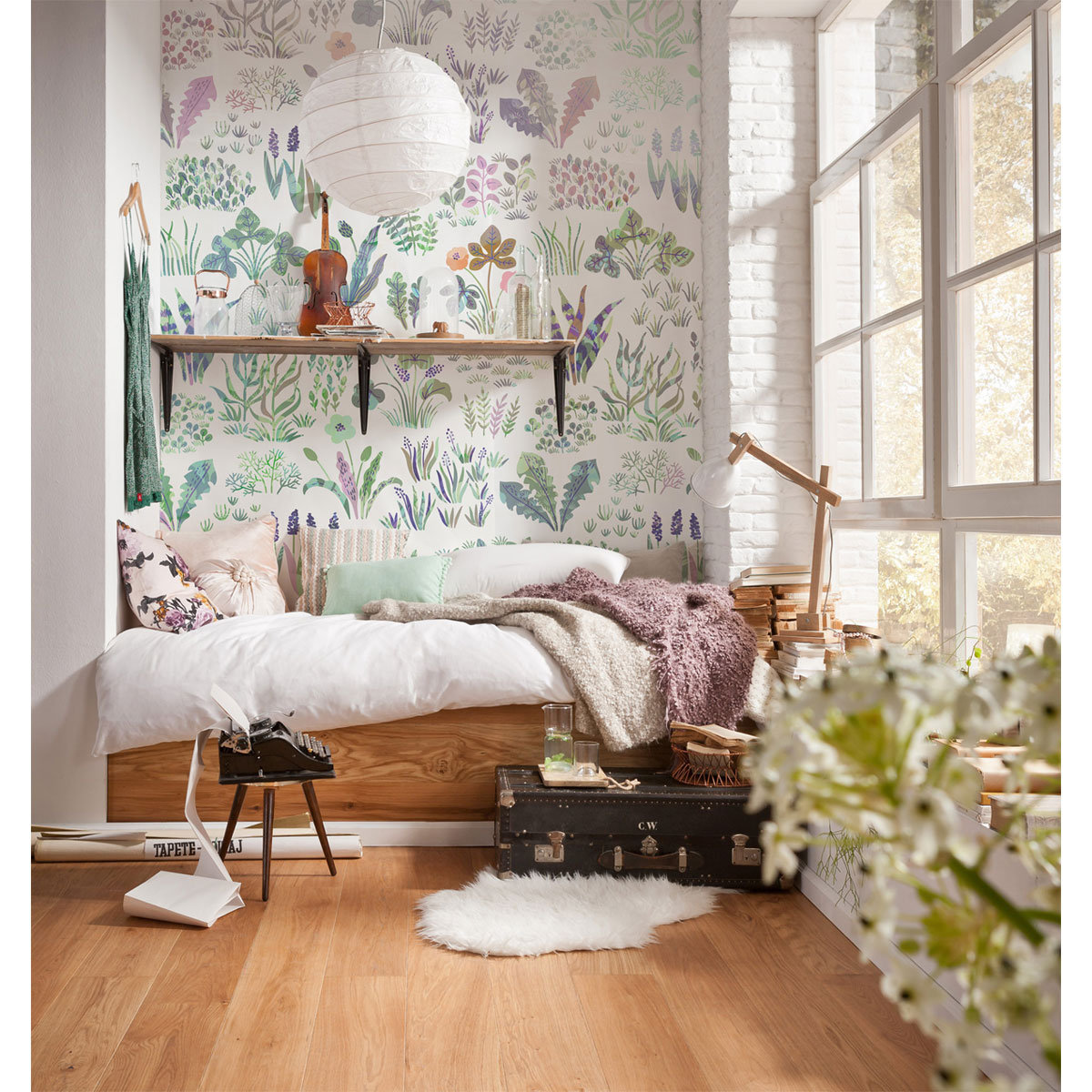 Komar  Vlies Fototapete Flower Farm 200x280 cm