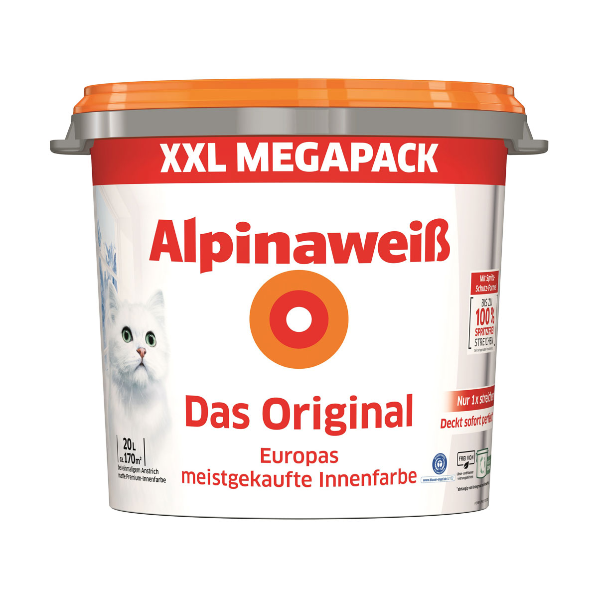 Alpina weiß Das Original Spritzfrei Matt 20 L