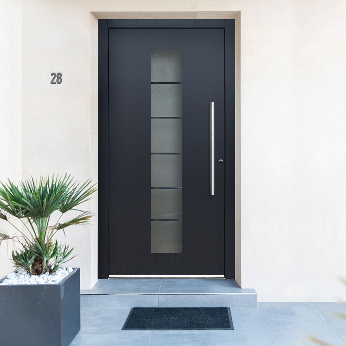 Aluminium-Sicherheitshaustür 108 Lucca 110 x 210 cm Bild 4