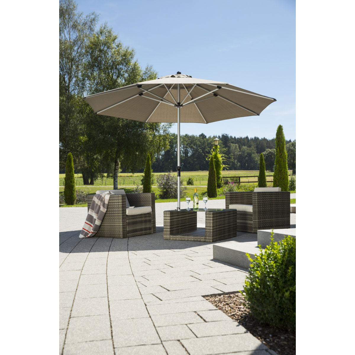 Schneider Schirme Sonnenschirm Monaco 350 cm granitgrau Bild 2