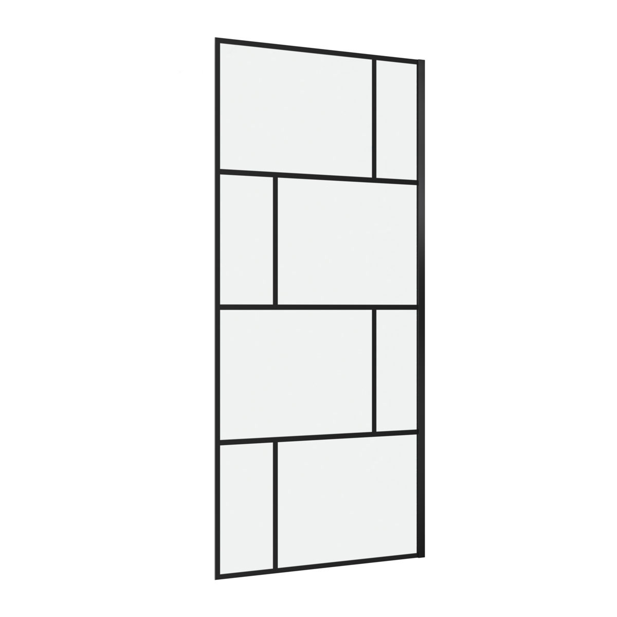 Aurlane Walk In Dusche Bricks schwarz 90 x 195 cm Bild 7