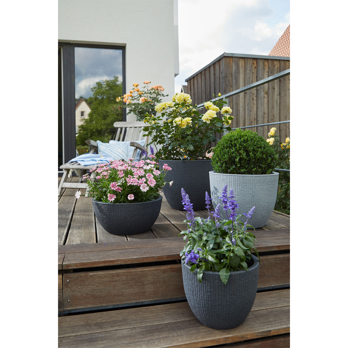 Scheurich Pflanzgefäß Barceo Durchmesser 47 cm Stony grey Bild 2