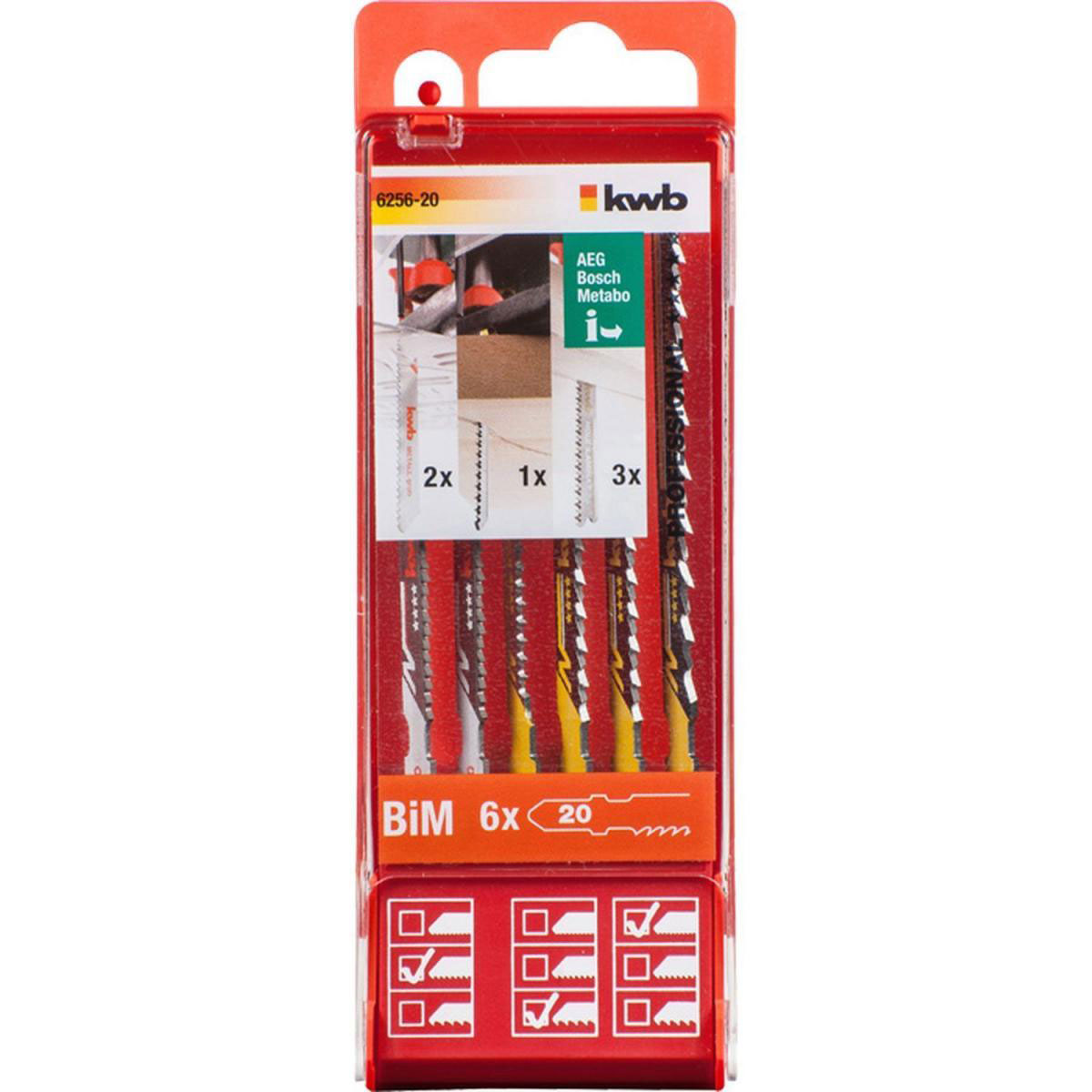 kwb  Stichsägeblätter-Set 6 teilig S20 Bild 2