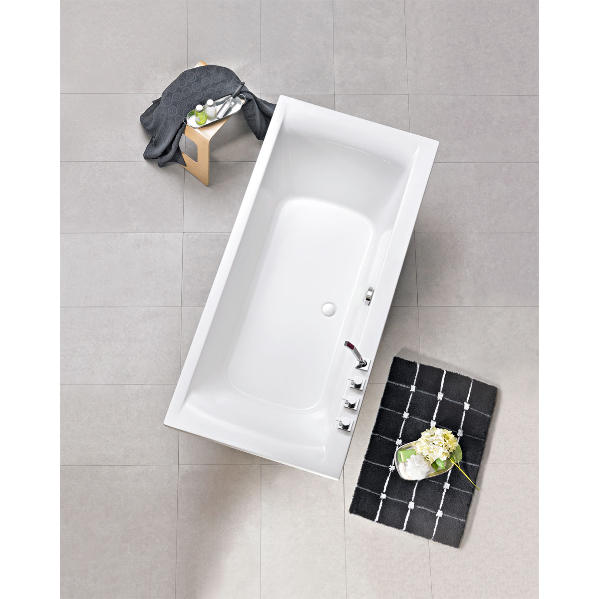 Ottofond Badewanne Rosa 180 x 80 cm weiß Bild 2