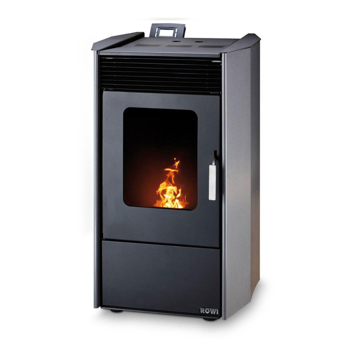 Rowi Pelletofen Easy schwarz/grau