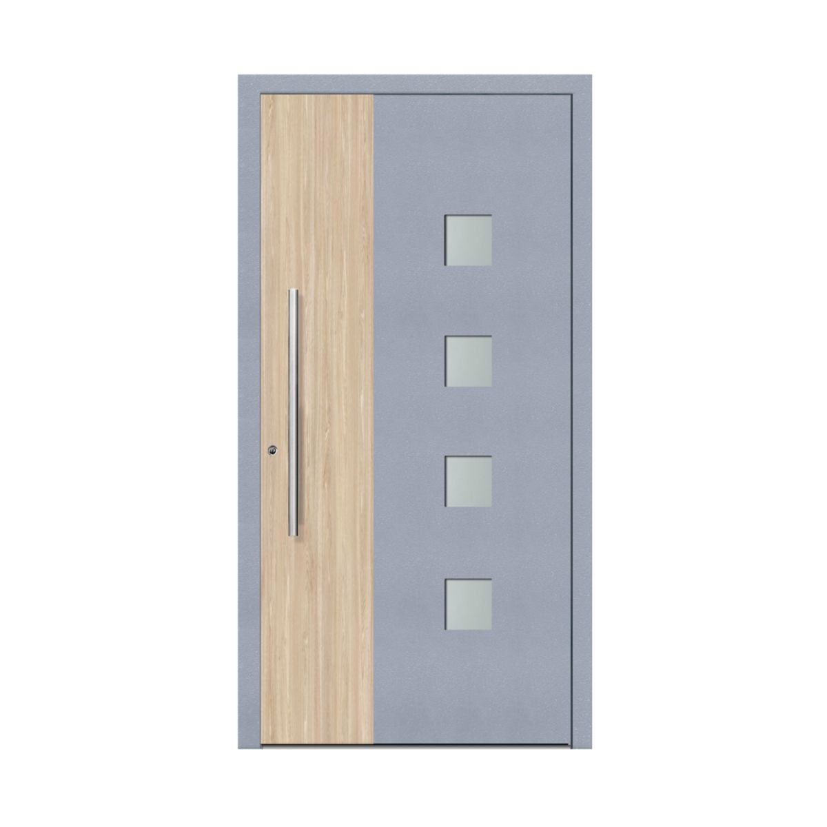 Schüco Aluminium Haustür 110 Messina Excellent 1100 x 2100 mm RAL9016/7040 DL