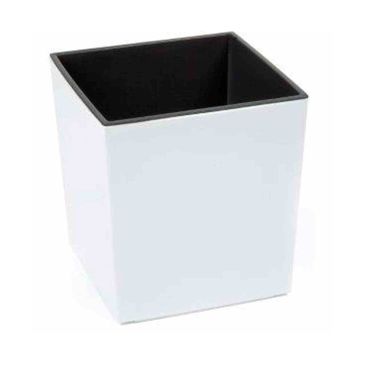 Siena Garden Pflanzgefäß Brest 25 x 25 x 26 cm weiß Hochglanzoptik Bild 1