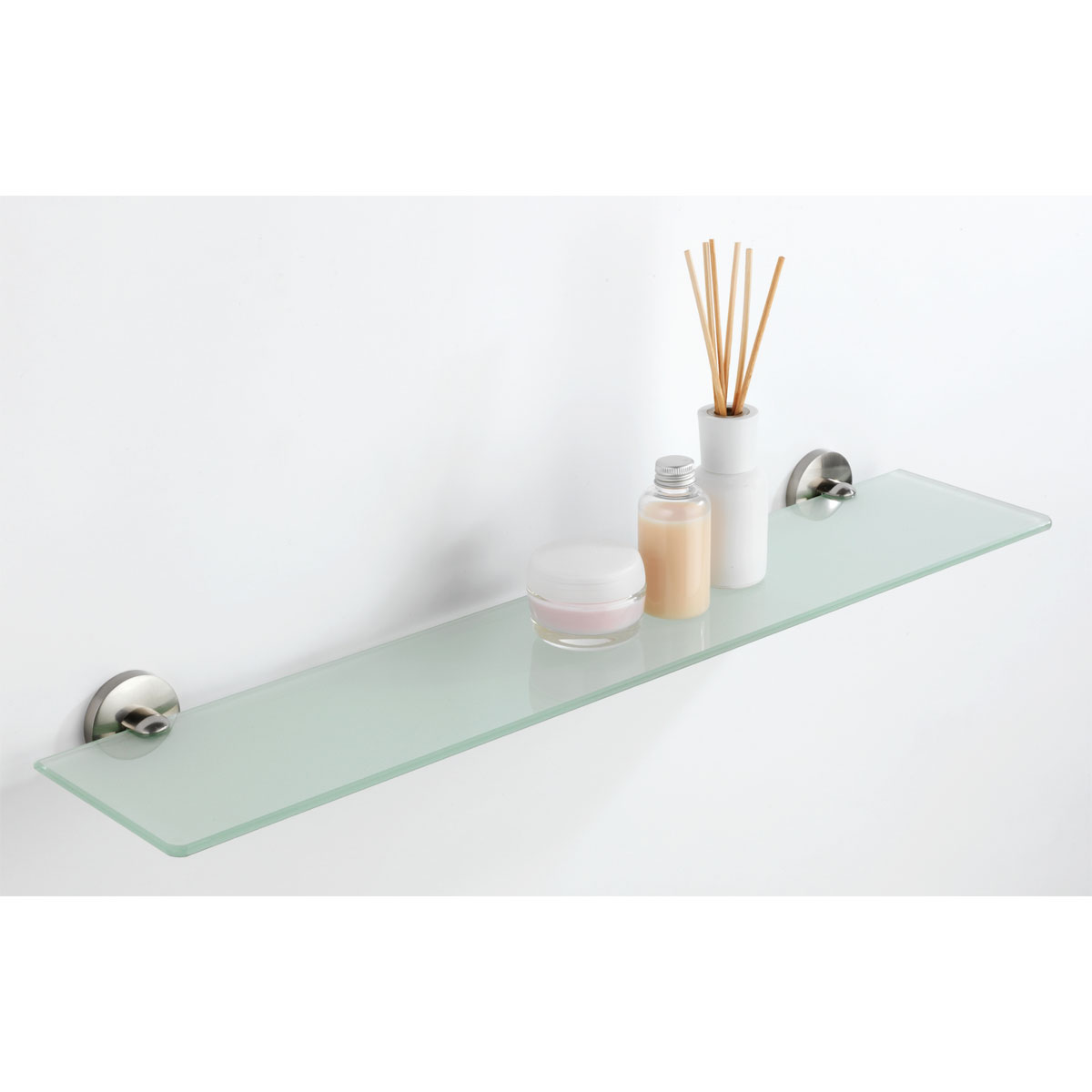 Wenko  Glasablage Cuba Matt Wandablage aus rostfreiem Zinkdruckguss Bild 3