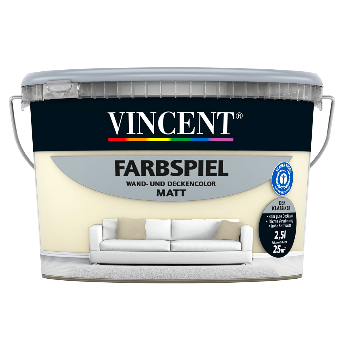 Vincent Farbspiel Mandel matt 2,5 L