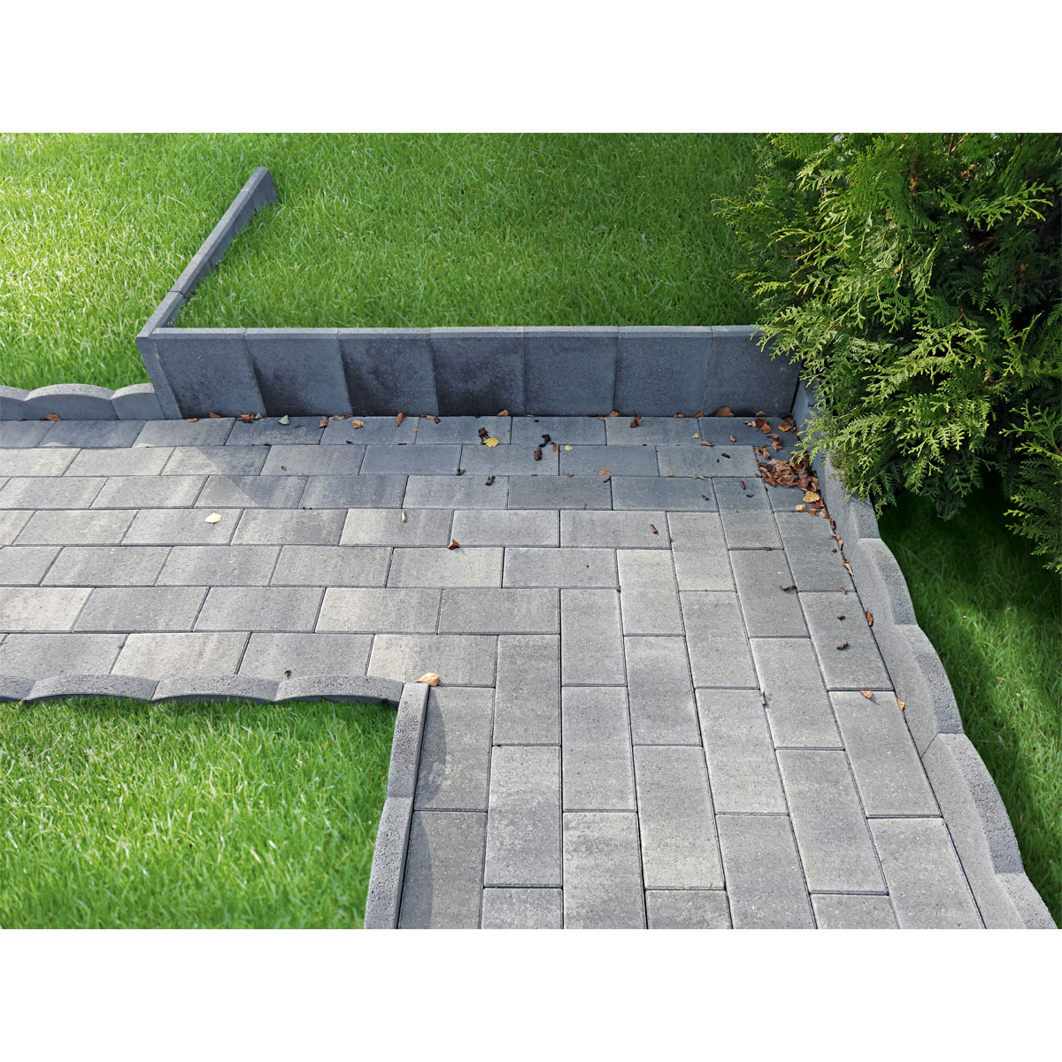 Lusit  Mini L-Stein Grau mit Fase 30 x 20 x 40 x 6 cm Bild 4