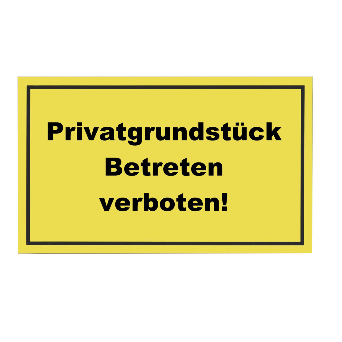 Metafranc Verbotsschild Privatgrundstück Kunststoff rot