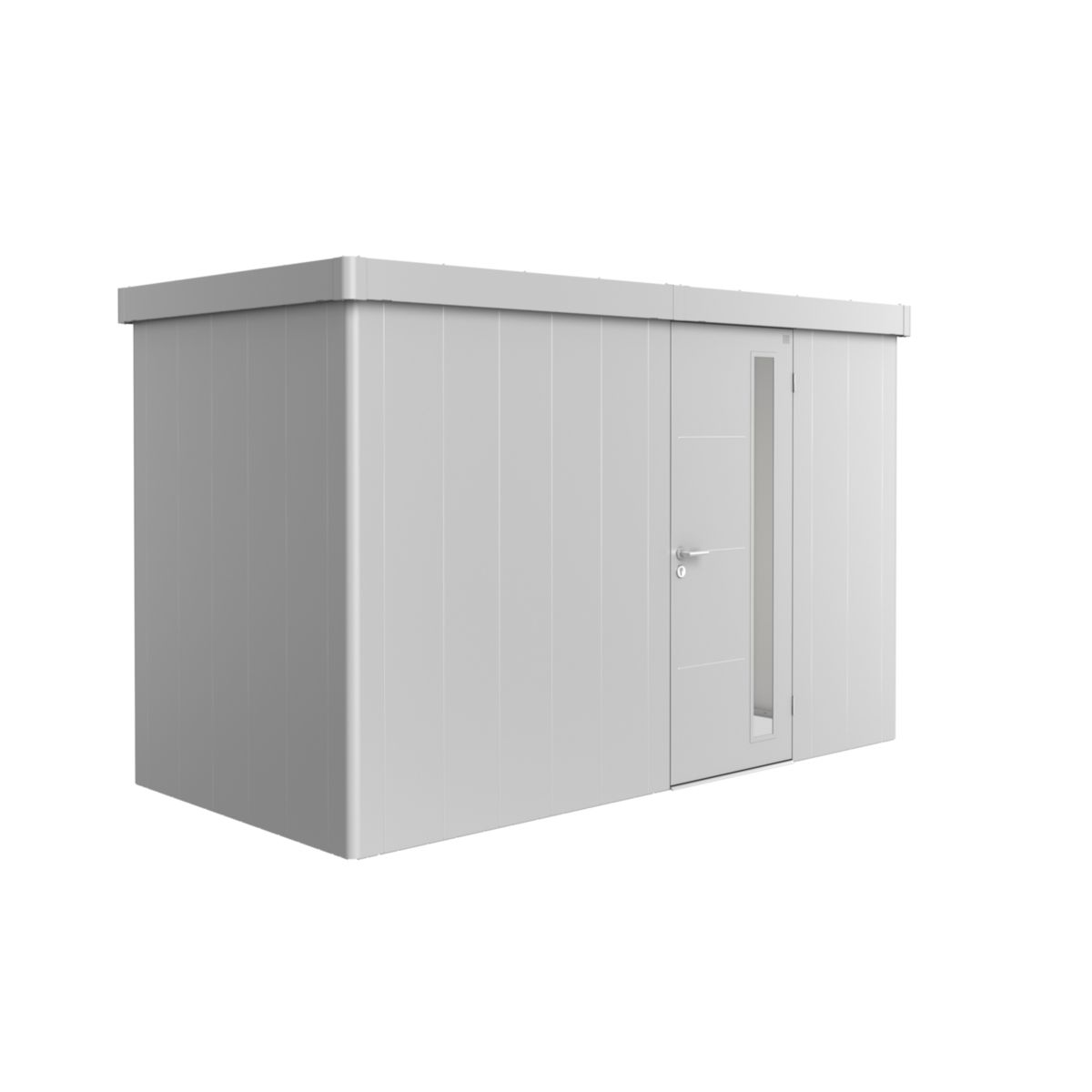 Biohort Gerätehaus Neo 1D Standardtüre silber-metallic