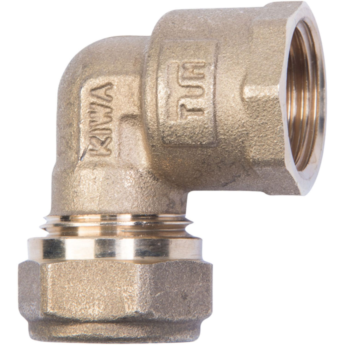 Cornat Messing Winkel Verschraubung 1/2 IG 15 mm