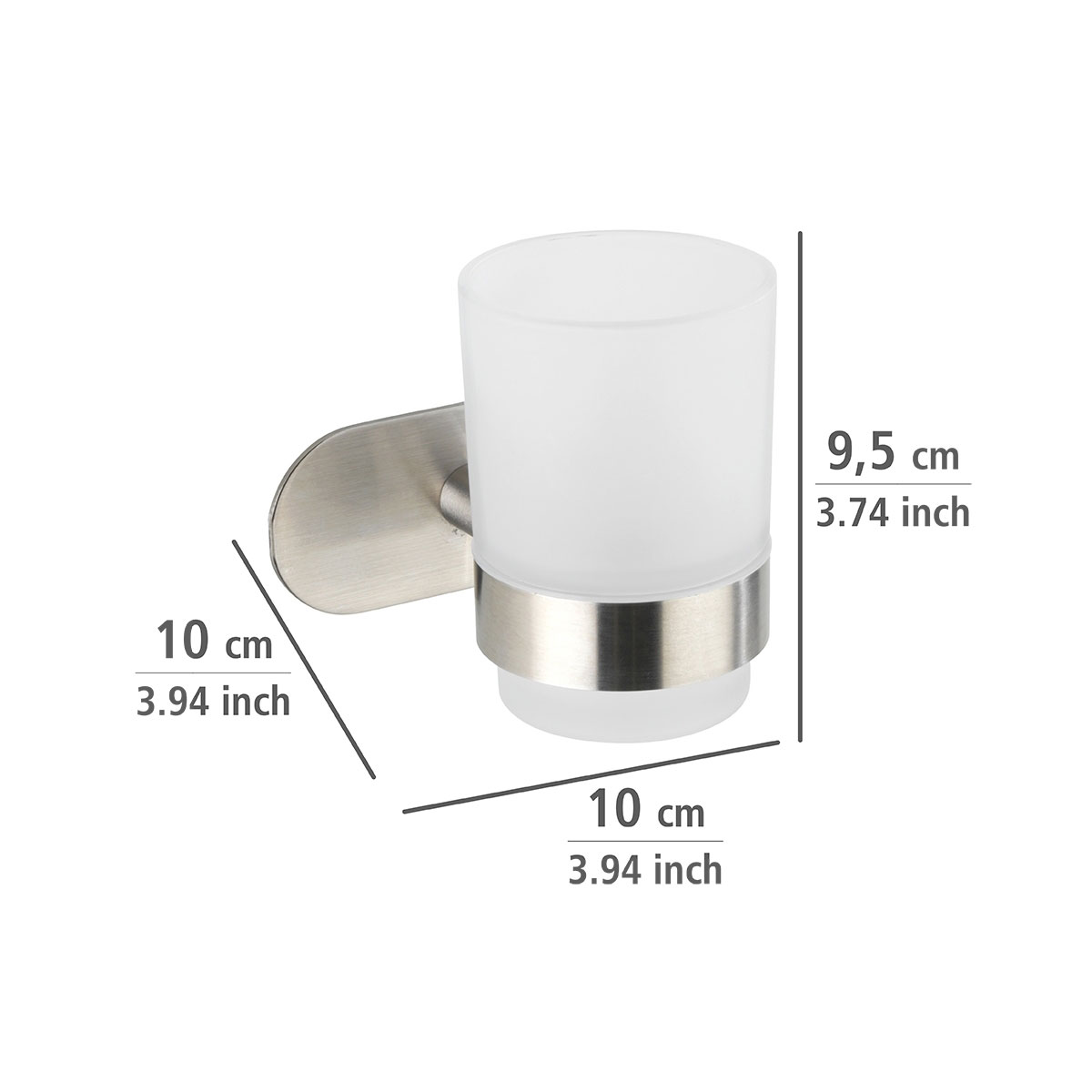 Wenko Turbo-Loc Zahnputzbecherhalter Uno Orea matt Bild 4