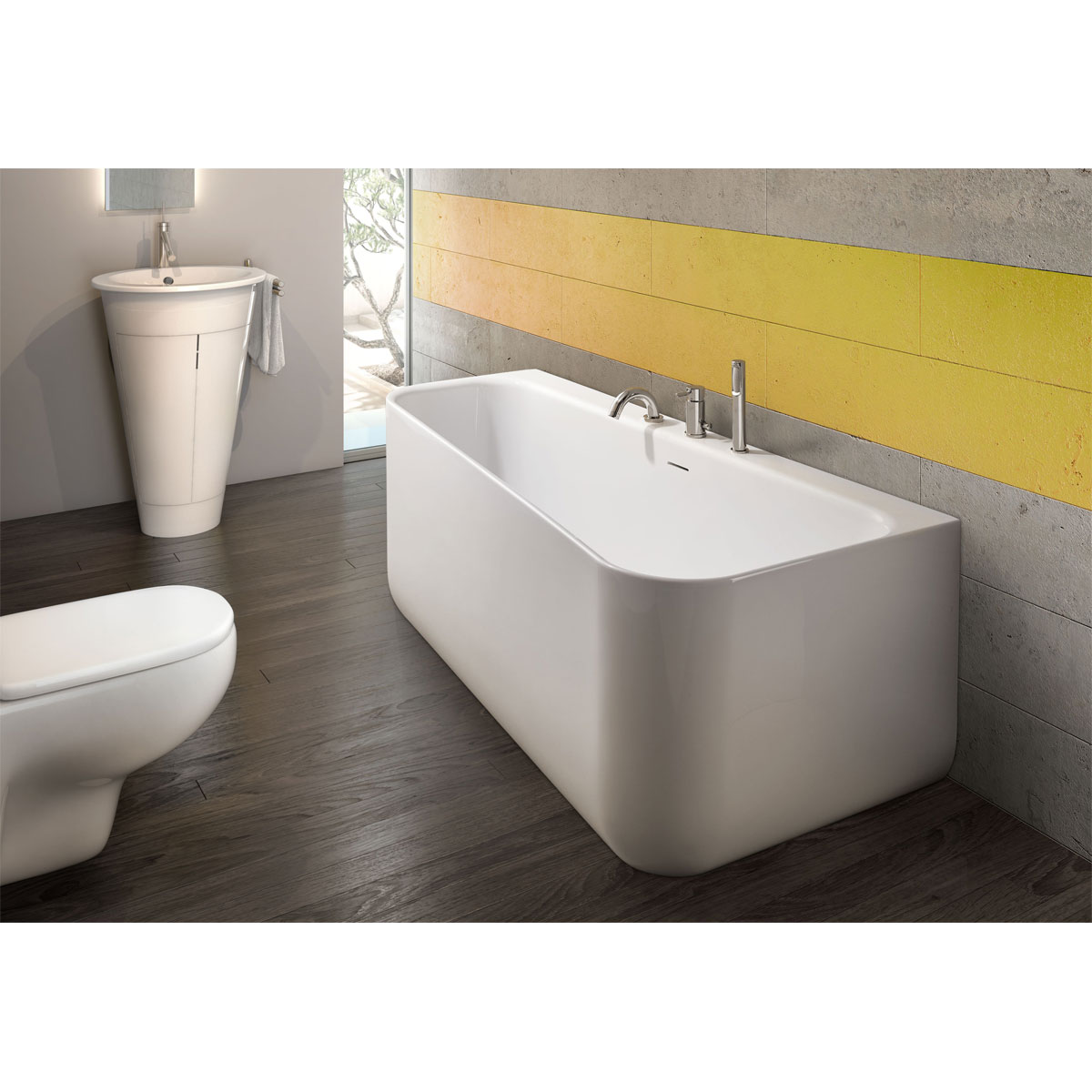 Ottofond Badewanne Pino 155 x 75 cm Ausführung links Wannenrandarmatur S3000 Bild 2