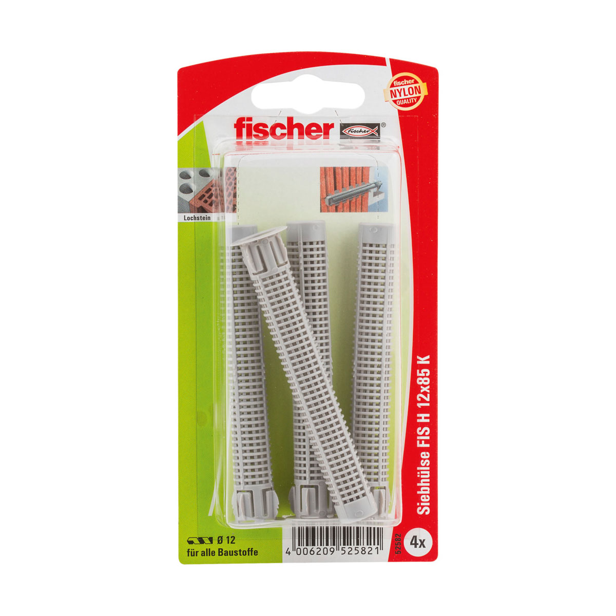 Fischer  Ankerhülse FIS H 12 x 85 mm Kunststoff 4 Stück
