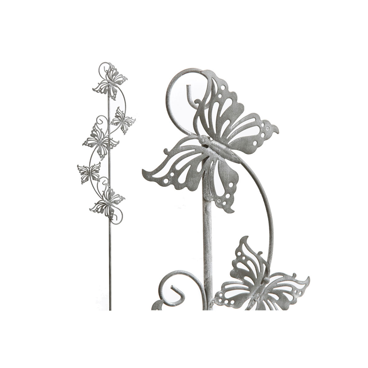 Schmetterling Stecker 115 x 16 cm grau