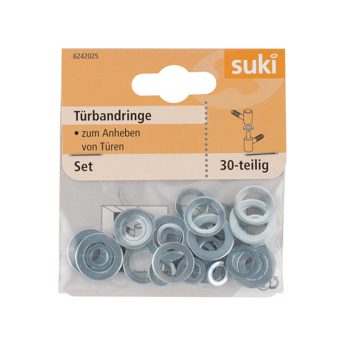 Suki Türbandring Stahl Durchmesser 5 x 10 x 2 cm 30 Stück Bild 1