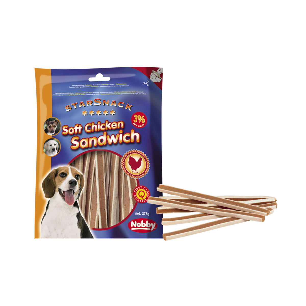 Nobby Leckerlie StarSnack Soft Chicken Sandwich 375 g