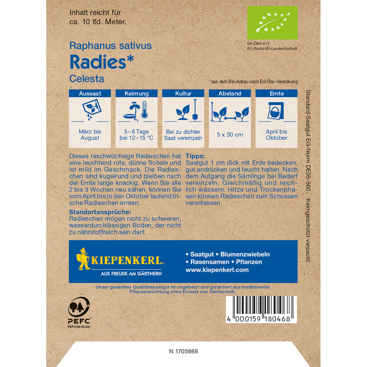 Kiepenkerl Radies rund rot Bio Bild 2