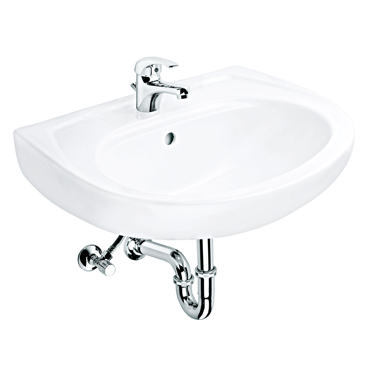 Waschtisch Combi-Set weiß inkl Einhebelmischer Bild 1