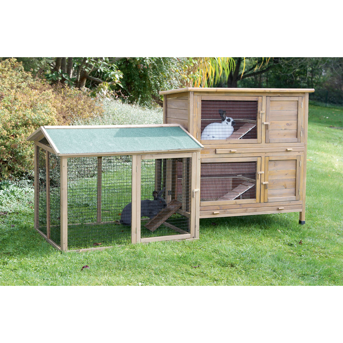 Kleintierstall Appartment Flat 115 x 118 x 61 cm natur Bild 7