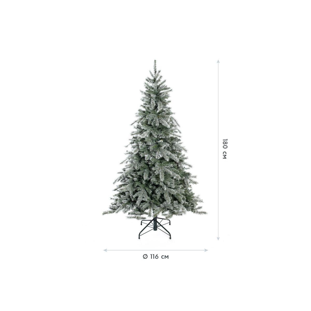 Evergreen Künstlicher Weihnachtsbaum Frost Fichte 116x180cm Grün Weiß Bild 12