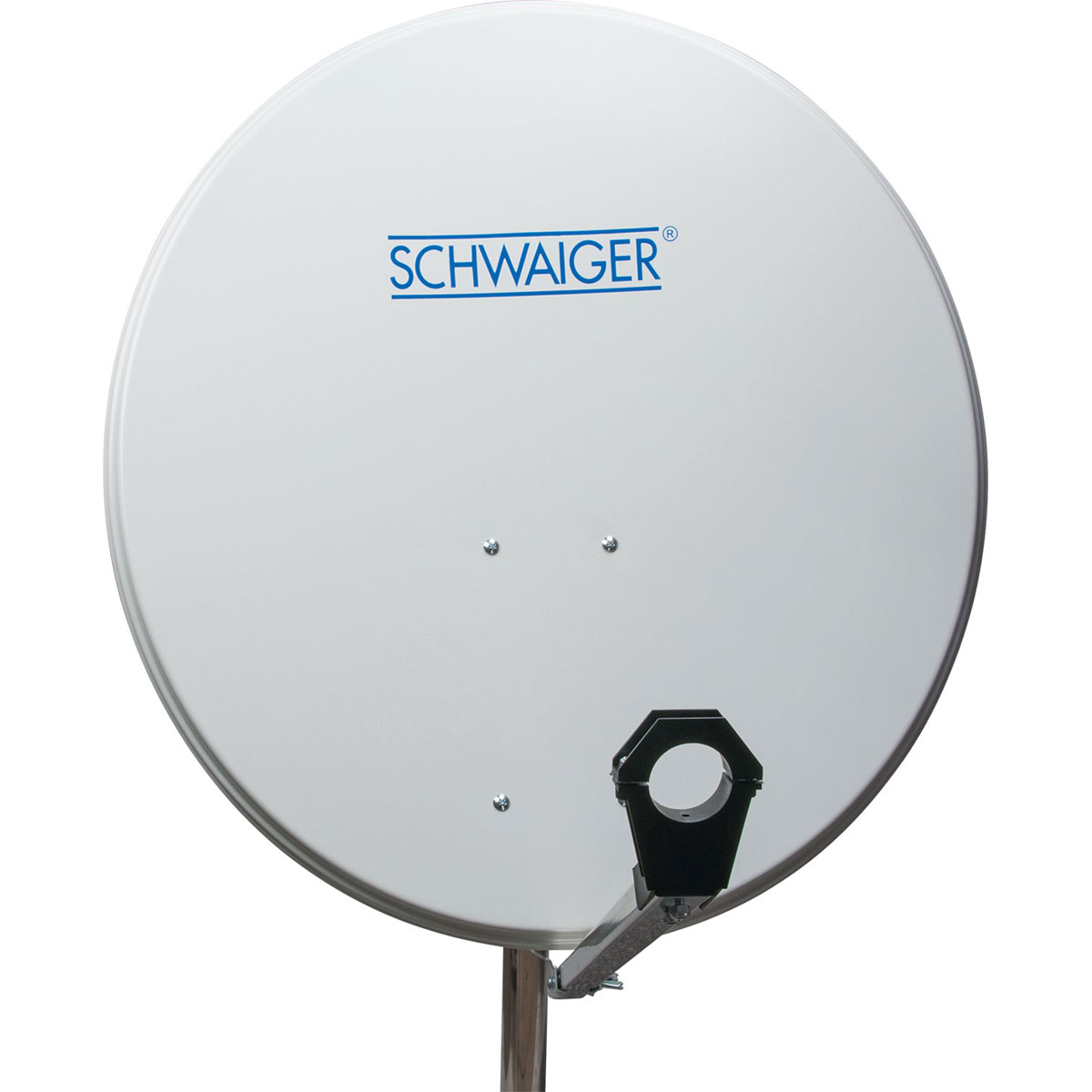 Schwaiger Satellitenschüssel Alu-Line mit Logo 80 cm Aluminium hellgrau Bild 2