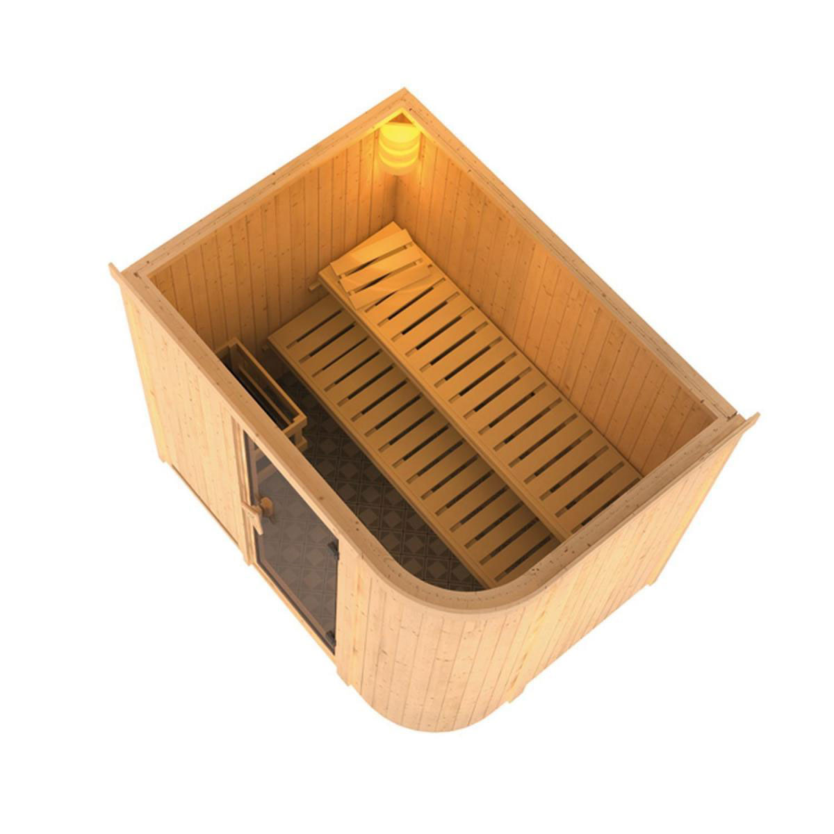 Karibu Systemsauna Titania 4 68 mm 9 kW Ofen externe Strg modern Bild 4